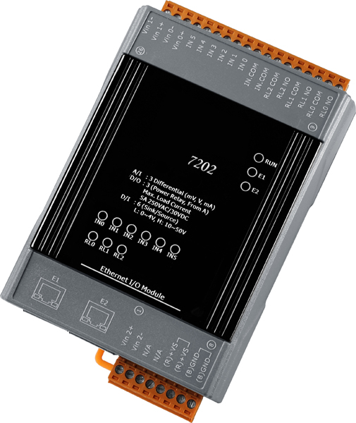 AEIO-7202: 3 AI, 6 DI/Counter, 3 RO, Dual-Port Ethernet Module