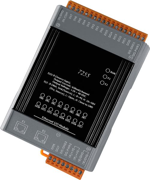 AEIO-7255: 8DI/8DO/8Ch Counter Module, ModbusTCP