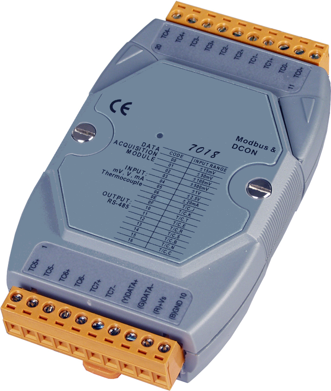 ASIO-7018: 8Ch T/C Module, Modbus