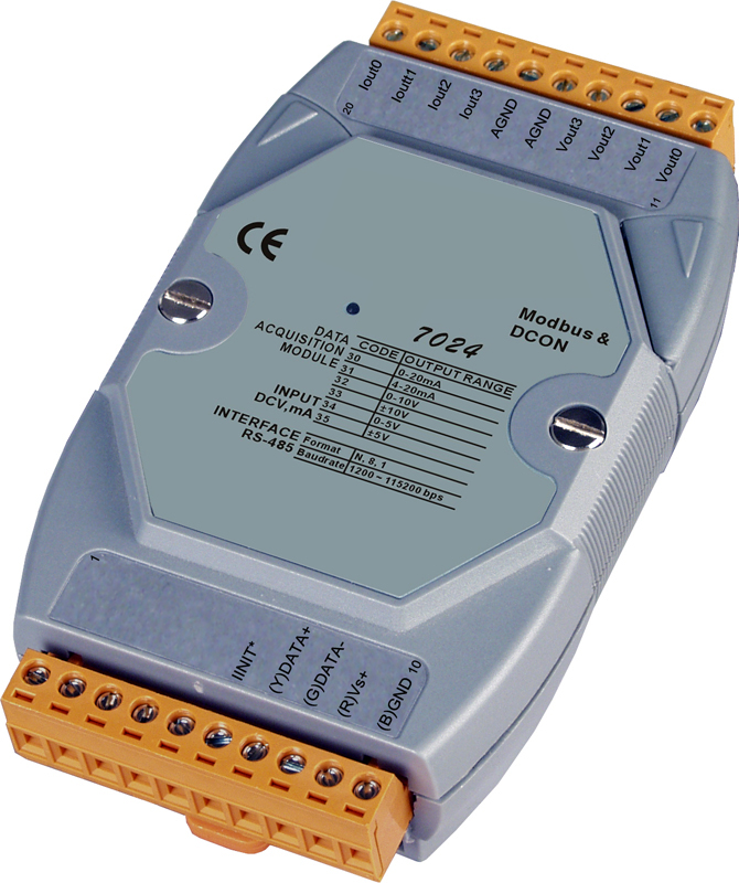 ASIO-7024: 4Ch AO Module, Modbus