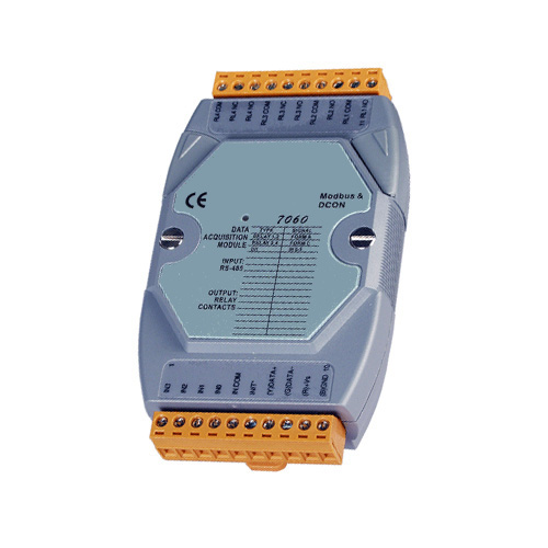 ASIO-7060D: 4Ch Digital Input/Counter, 4Ch Relay Output Module, Modbus