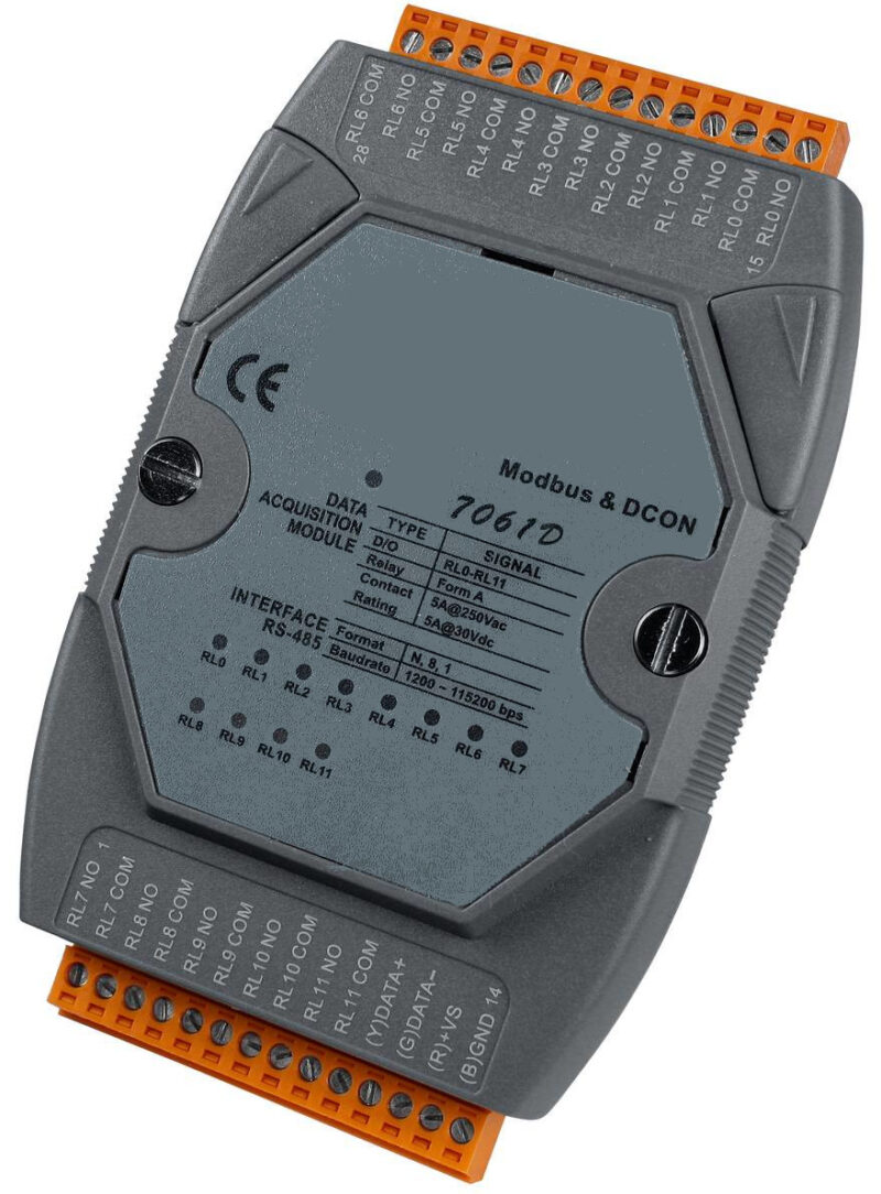 ASIO-7061D: 12Ch Relay Module, Modbus