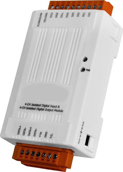 ASIO-TP4A4: 4Ch DI, 4Ch DO, Module, Modbus