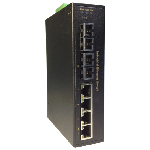 Ethernet switch, 4 10/100, 2 fiber GCL-6042ASC