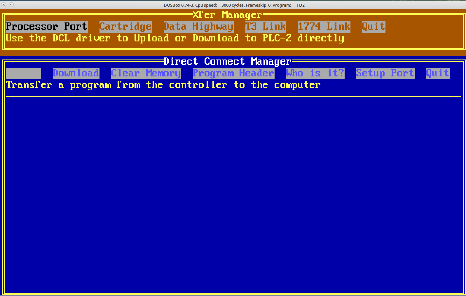 TOPDOC PLC-2 Transfer & Communication Options